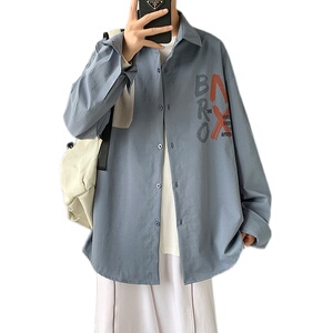 秋季新款帅气ins复古韩系宽松潮流休闲衬衫XZ304B-CS2008P45图片