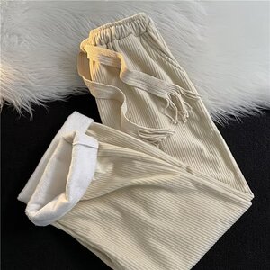 灯芯绒潮运动卫裤港风宽松直筒长裤垂感百搭休闲裤XZ304B-K818P45图片
