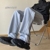 男款秋季三条杠校服裤子美式潮牌宽松运动裤XZ302B-1-K846P38，男装休闲裤，星座302B-1