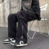 复古设计感小众大口袋高街vibe潮牌宽松牛仔裤XZ302B-1-K5037P55，男装牛仔裤，星座302B-1