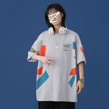 夏季新款休闲宽松圆领多色休闲T恤XZ304B-T3066P20，女装T恤，星座302B-1
