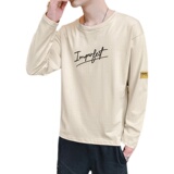 爆款秋季新款仿棉长袖T恤圆领百搭休闲T恤XZ304B-T0406P25，男装T恤，星座302B-1