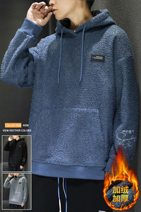 秋季新款时尚泰迪绒加绒加厚外套宽松休闲卫衣XZ304B-W5707P60图片