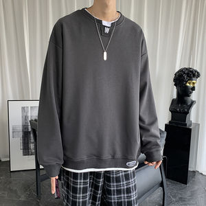 秋季新款港风宽松拼接时尚舒适休闲卫衣XZ304B-w5509P30图片