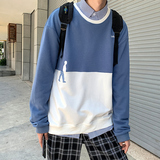 秋季新款港风日系宽松拼接休闲卫衣XZ304B-W5503P30，男装卫衣，星座302B-1