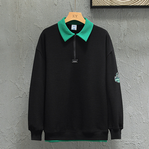 新款POLO衫灰墙挂拍华夫格休闲套头上衣XZ304B-W3321P41图片