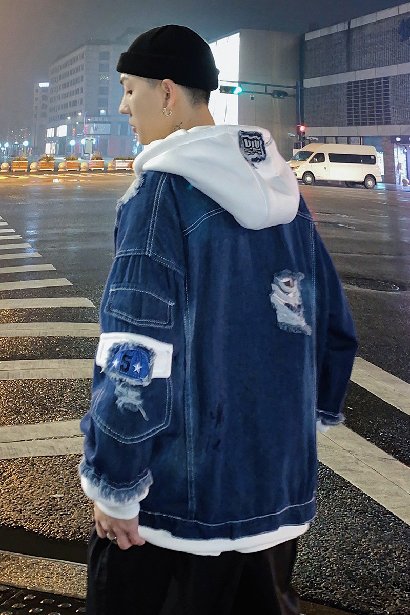 秋季新款时尚文艺洋气休闲牛仔夹克A222-JK1803P60,男装夹克,星座302B-1
