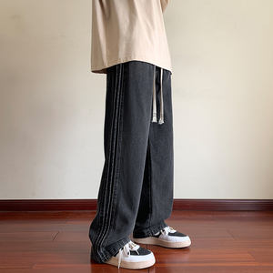 秋冬男士宽松直筒潮牌休闲牛仔裤XZ302-1-K2335P55图片