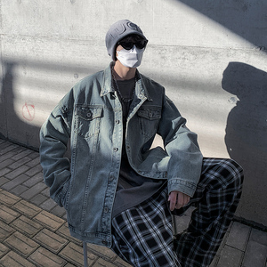 秋冬男生时尚舒适潮流休闲牛仔夹克XZ302B-1-JK610P65图片