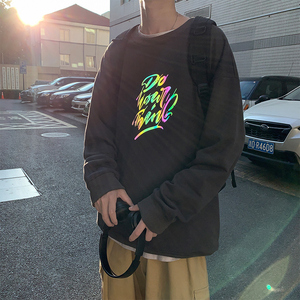 秋季新款港风宽松学时尚生印花休闲卫衣XZ304B-W5523P30图片