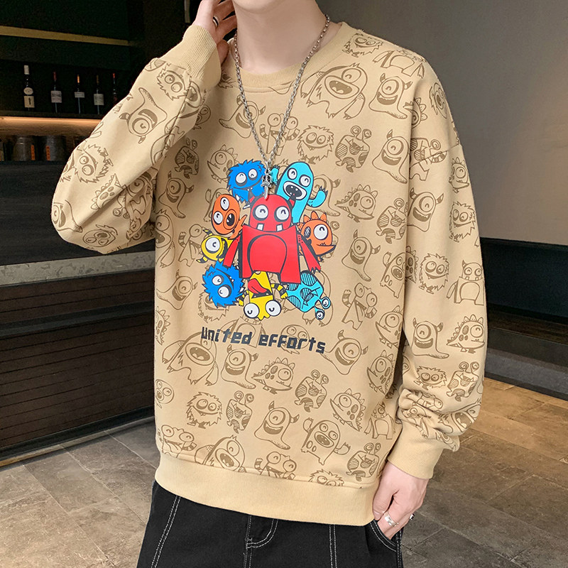 秋季新款酒店风印花原创休闲运动套头卫衣XZ304B-W5595P33,男装卫衣,星座302B-1