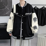 秋季新款潮牌ins美式复古字母印花棒球服XZ304B-JK22121P80，男装夹克，星座302B-1