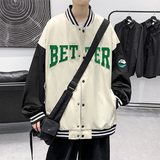 秋季新款棒球服潮流ins字母刺绣情侣学生夹克XZ304B-JK22105P65，男装夹克，星座302B-1