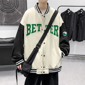 秋季新款棒球服潮流ins字母刺绣情侣学生夹克XZ304B-JK22105P65图片