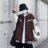 2024年新款春秋季夹克男士棒球服潮牌字母刺绣XZ302B-1-JK676P65，男装夹克，星座302B-1