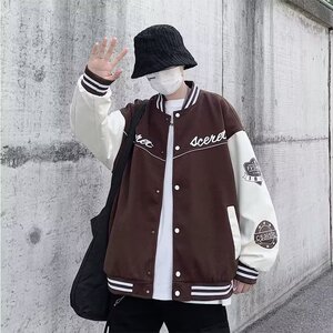 2024年新款春秋季夹克男士棒球服潮牌字母刺绣XZ302B-1-JK676P65图片