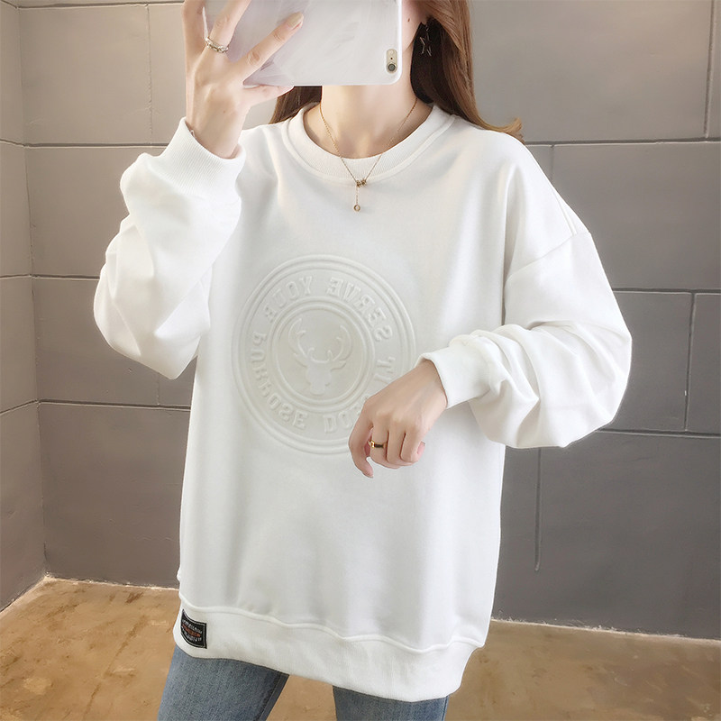 秋季新款中性潮流印花宽松圆领时尚休闲卫衣XZ304B-W5510P30图片