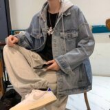 牛仔外套男女潮牌街头ins潮流宽松水洗休闲夹克XZ304B-JK048P65，男装夹克，星座302B-1