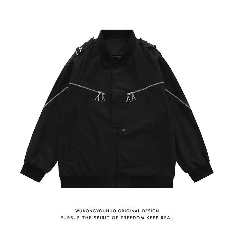 超火炸街棒球服ins潮网红2024秋季新款短夹克XZ302B-1-JK1192P65,男装夹克,星座302B-1
