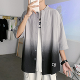 夏季短袖衬衣港风青少年宽松潮流休闲衬衫XZ304B-cs1107P40，男装衬衫，星座302B-1