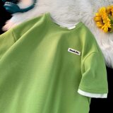 简约男青春流行ins城市风貌宽松型T恤时尚潮圆领XZ304B-T1048，男装T恤，星座302B-1