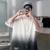 夏季短袖衬衣港风青少年宽松潮流休闲衬衫XZ304B-cs1107P40，男装衬衫，星座302B-1