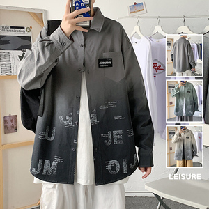 秋季新款ins复古韩系宽松潮流休闲衬衫XZ304B-CS2027P45图片