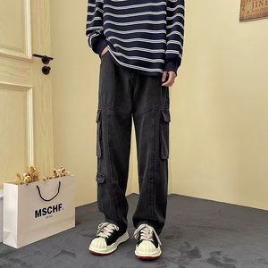 秋冬新款工装宽松直筒潮流百搭舒适时尚休闲裤XZ304B-K590P55图片