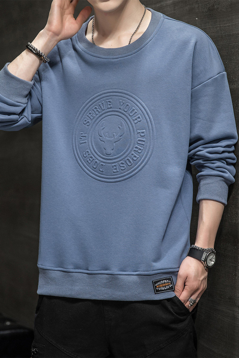 数据款店主风休闲卫衣圆领XZ304B-W5510-P30,男装卫衣,星座302B-1