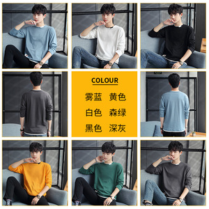 秋季新款仿棉长袖运动衫百搭宽松时尚休闲T恤XZ304B-T0405P25图片
