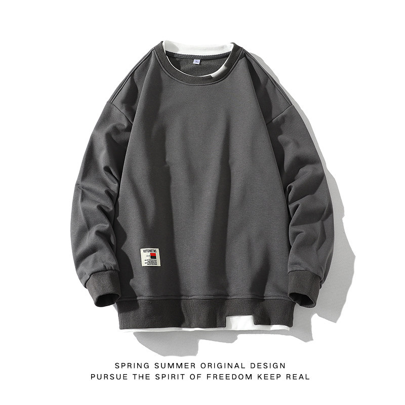 秋季新款港风宽松拼接休闲时尚卫衣XZ304B-W5520P30,男装卫衣,星座302B-1