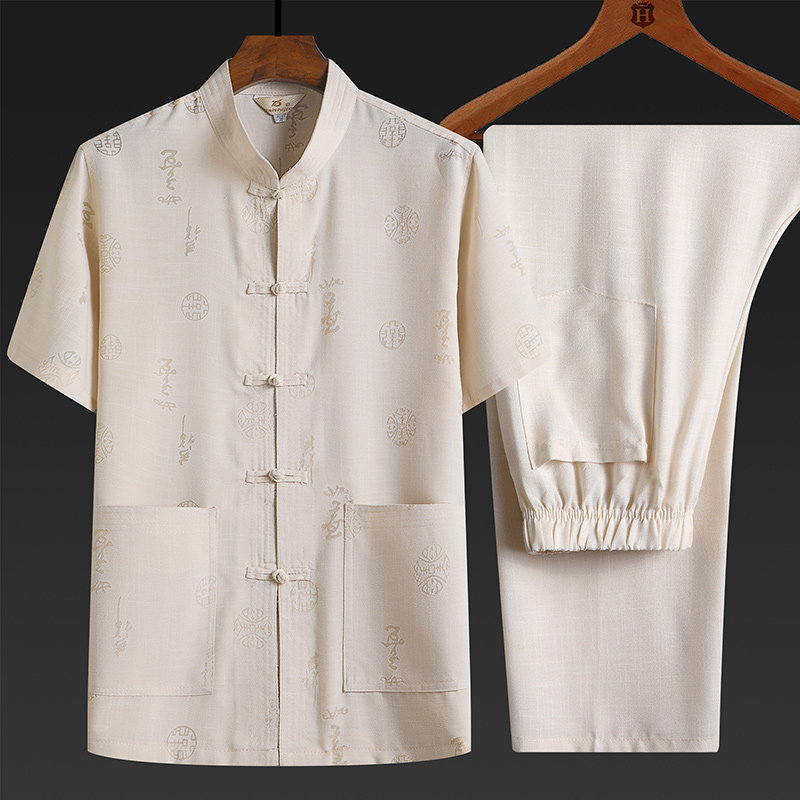 男士夏季中國風休閒唐裝