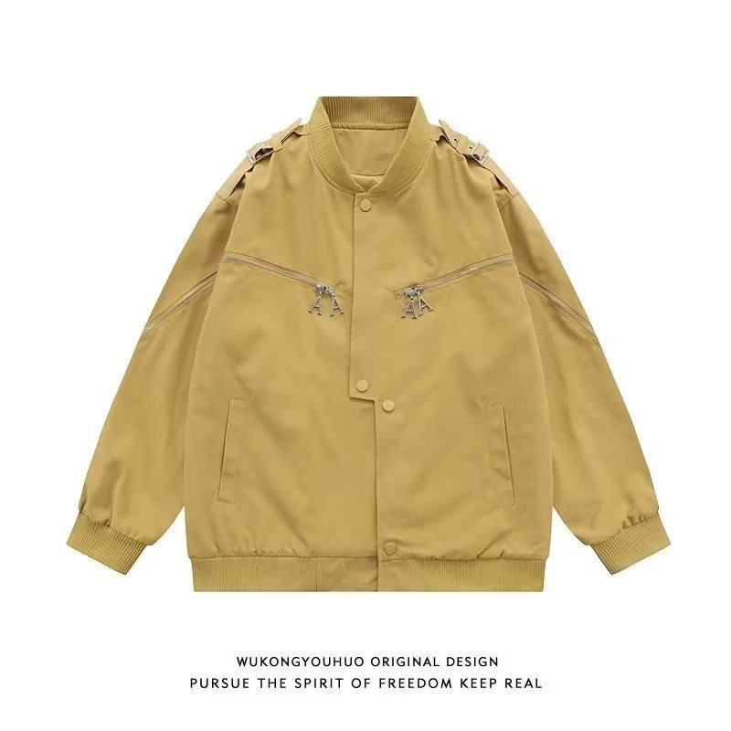 超火炸街棒球服ins潮网红2024秋季新款短夹克XZ302B-1-JK1192P65,男装夹克,星座302B-1