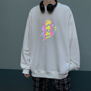 秋季新款港风宽松学时尚生印花休闲卫衣XZ304B-W5523P30图片