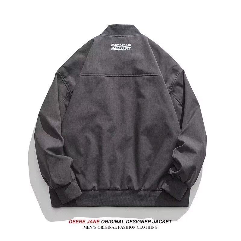 春秋拉链多口袋棒球服小众情侣BF风休闲夹克XZ302B-1-JK036P65,男装夹克,星座302B-1
