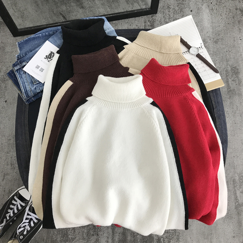 秋冬新款时尚流行港风高领小清新毛衣针织衫A222-M15P55，男装针织衫/毛衣，星座302B-1