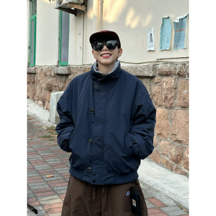 棉袄 羊羔绒保暖加厚棉服男女立领棉衣工装 XBRO日系复古冬季 bf短款