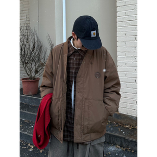 XBRO日系复古V领90白鸭绒保暖24年冬季轻薄羽绒服外套男女夹克潮