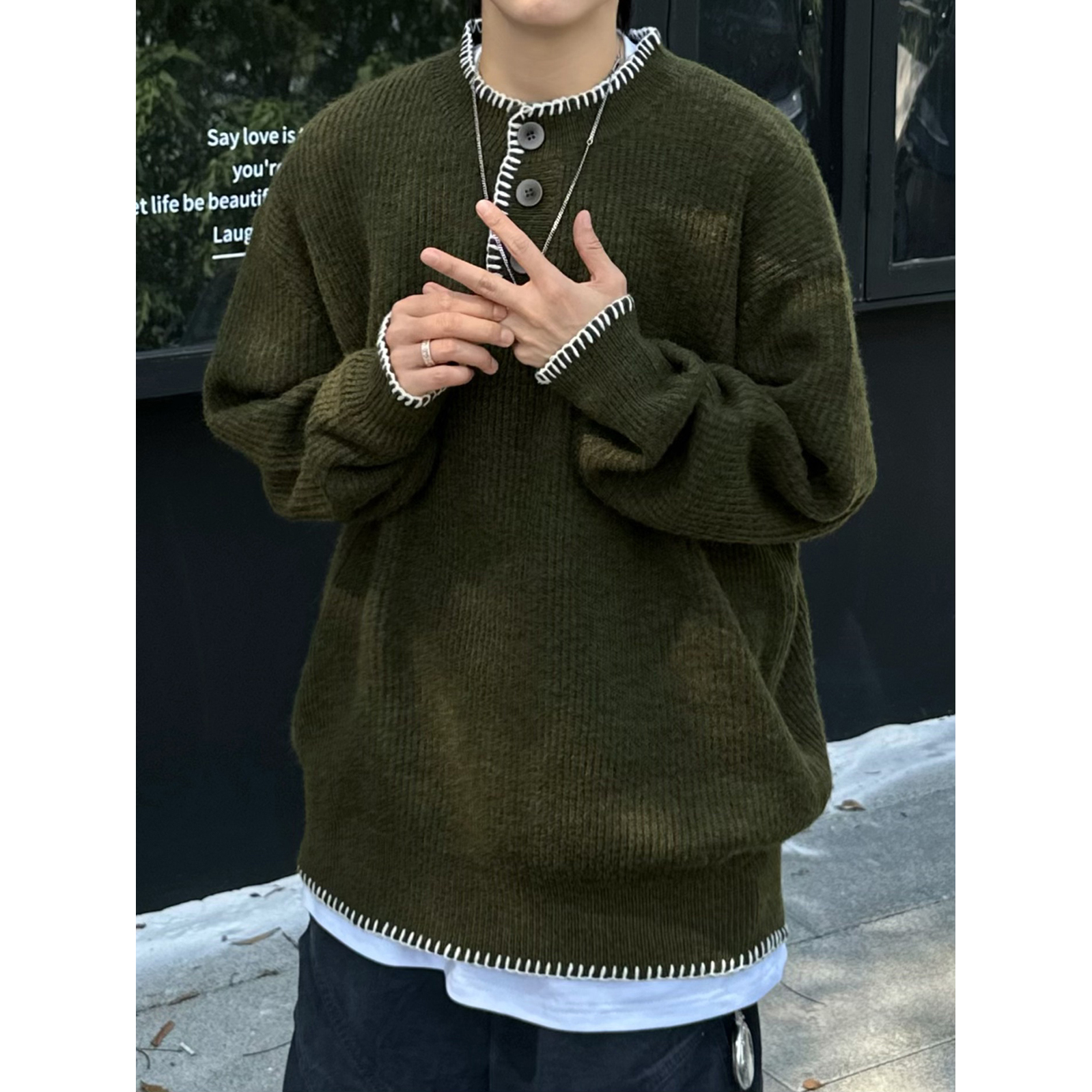 慵懒感拉满呀这件毛衣