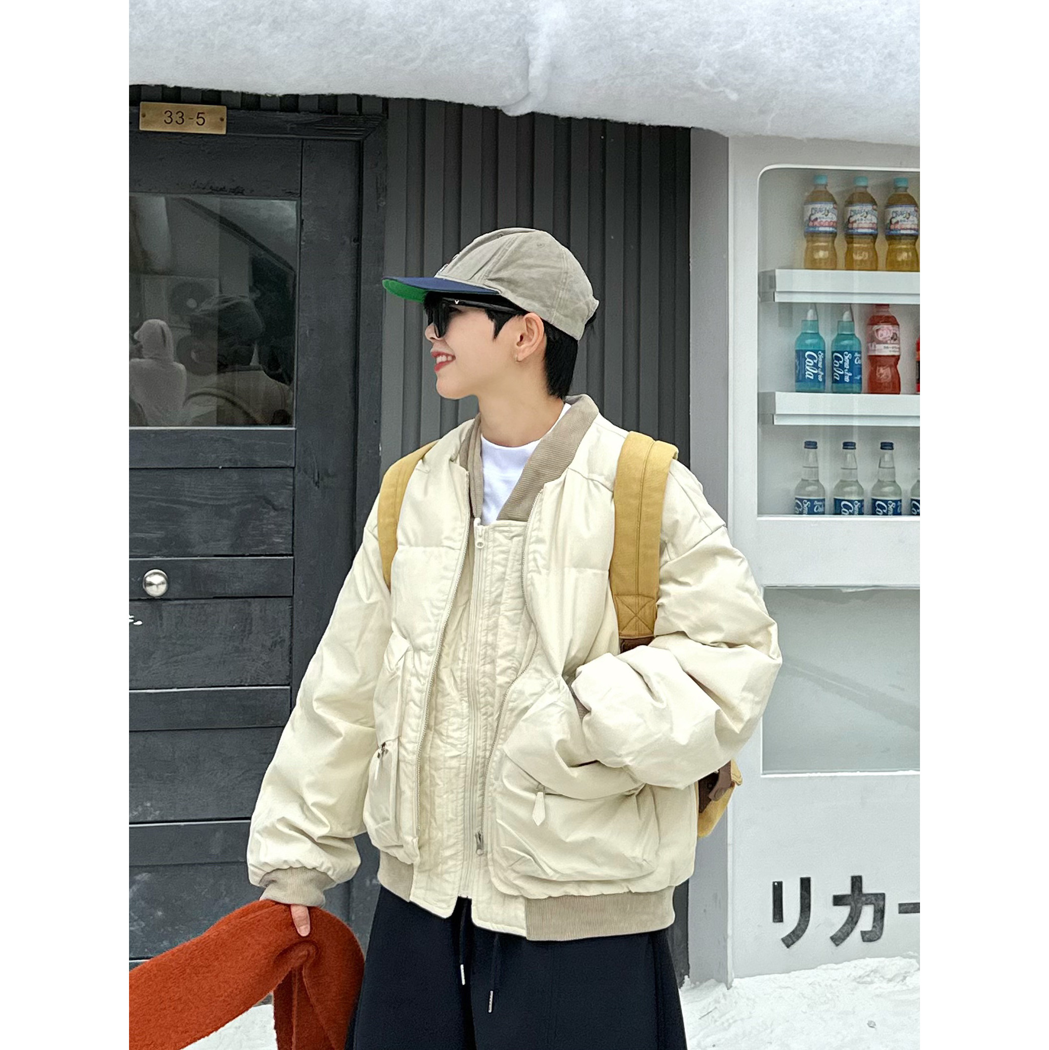 工装假两件棉服也太帅啦