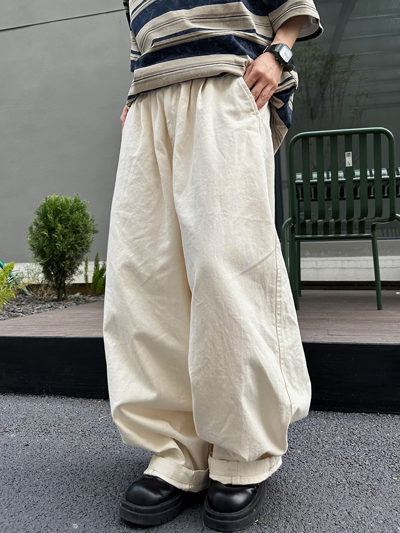 宽松显瘦长裤牛仔裤日系