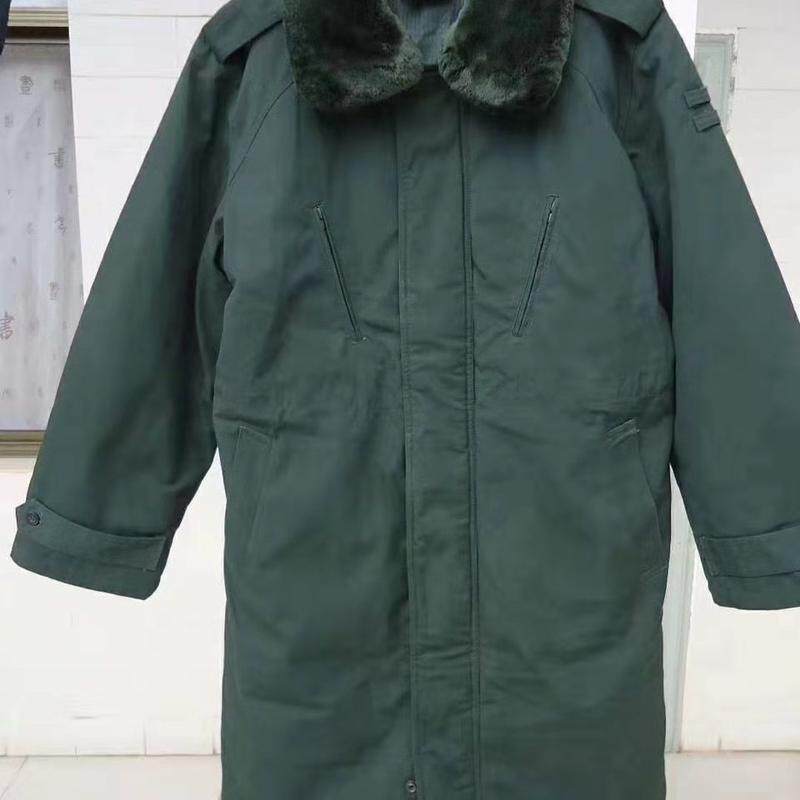二手正品棉大衣8成新冬季绿色棉大衣棉服长款棉袄防寒保暖大衣