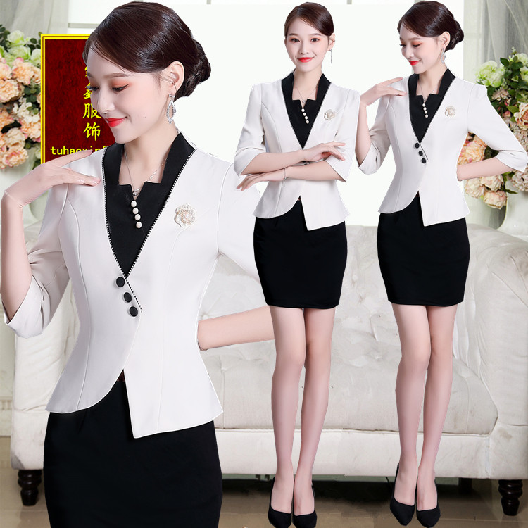 新款浅香槟色ktv服夜场服务员工作服酒吧包厢dj小妹时尚套装长