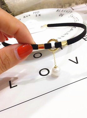 韩国东大门ins潮流校园女神锁骨链 日常穿搭唯美网红同款布艺项链