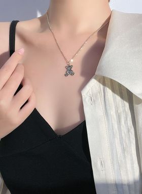 真金元气小众设计感锁骨链