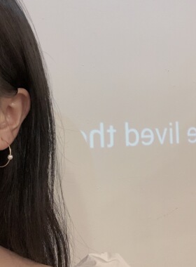 法式优雅复古珍珠耳环简约个性百搭耳圈14k包金韩国同款圆圈耳饰