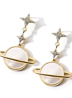 真金电镀925银针欧美日韩风耳环