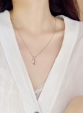 包金冷淡风锁骨链