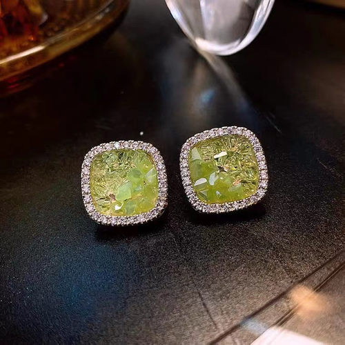 复古耳环方形耳钉2022年新款潮小众高级感轻奢气质百搭耳饰女夏季