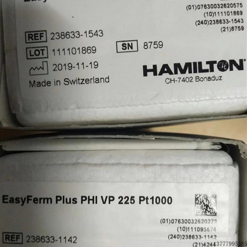 议价瑞士HAMILTON原装进口238633-1543,EASYFERM PLUS PHI K8 22